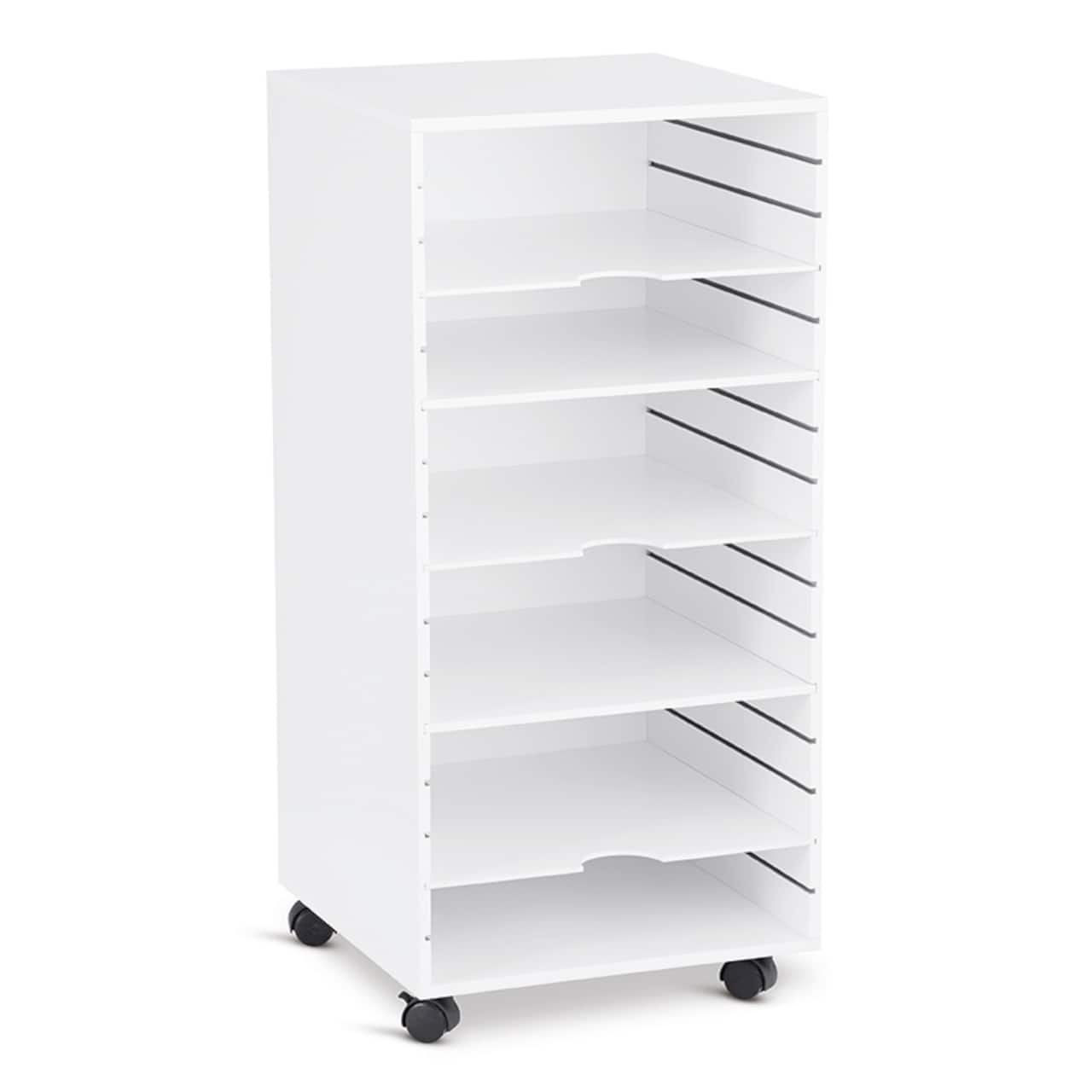 Tour blanche mobile avec séparateurs modulaires de 86,3 cm d’Ordonnez simplement